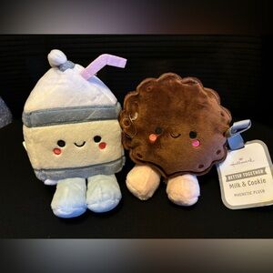 Hallmark milk and cookie better together magnetic plush NWT